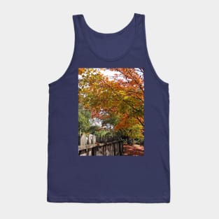 Autumn Trees and Picket Fence Tank Top